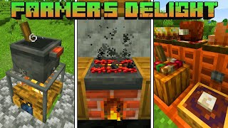 Farmers delight Food mod Guide  Tutorial minecraft java edition [upl. by Joelynn644]