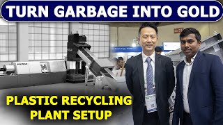 Plastic recycling machine Future business  Polystar in plastindia 2023  Plastic recycling plant [upl. by Akeihsal]