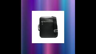 Baldinini Trend Black Leather Messenger Bag [upl. by Falkner]