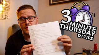 Three Minute Thursday  Episode 2  Wedding Cheat Sheet [upl. by Nagar]