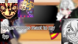 Uppermoons react to my fyp short  gyokko hantengu gacha club kny 12 demonslayer [upl. by Lurette]