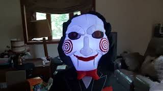 NEW FOR 2024 Gemmy Halloween Inflatable 5ft Billy The Puppet With Pumpkin SAW [upl. by Darrin]