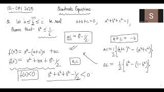 Class 6 Quadratic Equation Problems Part 2  ISICMI 2025 [upl. by Lilak151]