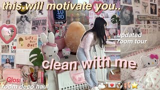 🧸🎀 DEEP CLEAN with me  updated ROOM TOUR new decor organizing new year reset this is ur sign [upl. by Cohbert49]