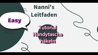 Tutorial  Handytasche häkeln easy Anfänger Tasche häkeln 🥰 [upl. by Kerns]