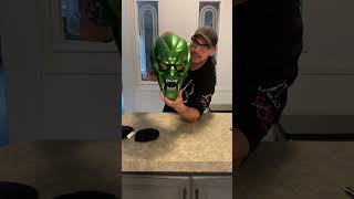 Marvel Legends Series Green Goblin 11 scale Helmet replica unboxing and review [upl. by Lyred]