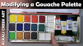 Modifying the Caran DAche Gouache Palette to include the Daniel Smith gouache amp Sarah Burns Brushes [upl. by Nadean]