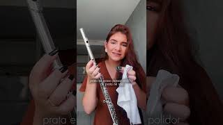 Limpeza da Flauta  Parte 2 musica aulasdeflauta flute flautatransversal music [upl. by Kacey358]