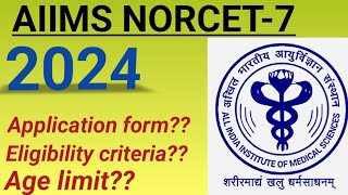 AIIMS NORCET7 Application form date Detailed information नर्सिंग officer vaccancy [upl. by Yraillih67]