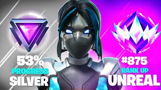 Silver to Unreal SPEEDRUN Fortnite Ranked [upl. by Ahsitak]