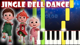 Jingle Bell Dance  Cocomelon Nursery Rhymes  Piano Tutorial  Karaoke [upl. by Yrogreg]