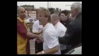 Stuart McCall Celebrate Motherwell Getting into the Champions League [upl. by Ynomrah]