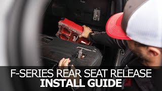 Ford FSeries Rear Seat Release Install Guide [upl. by Latoniah]