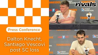 PRESS CONFERENCE Tennessee players Dalton Knecht Santiago Vescovi react to loss to South Carolina [upl. by Goth72]