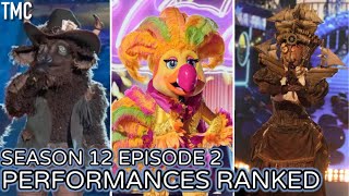 Season 12 Ep 2 Performances ranked The masked singer US [upl. by Wilkey]