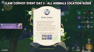 Genshin Impact Claw Convoy  New 52 Event Day 3  All Animals Location Guide [upl. by Darcie]