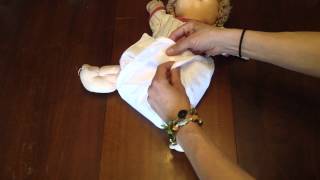 Review How to Put on Prefold Cloth Diaper with Econobum Cover [upl. by Ellehciram]