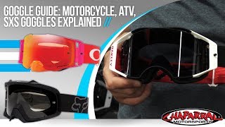 Goggle Guide Motorcycle ATV SxS Goggles Explained [upl. by Aicen]