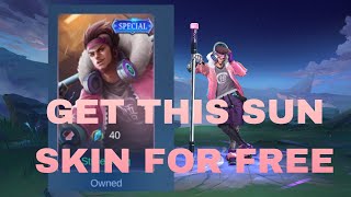 HOW TO GET SUN PAINTED SKIN FOR FREE 2024MOBILE LEGENDS free skin mobile legends [upl. by Sonaj]