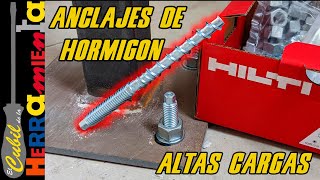 ANCLAJE DE GRANDES CARGAR EN HORMIGON Y LADRILLO CON HILTI [upl. by Cerys203]