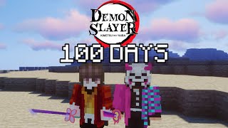 We Played Minecraft Demon Slayer For 100 DAYS… This Is What Happened [upl. by Yelnats]