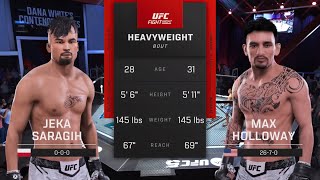 Jeka Saragih vs Max Holloway UFC5 Full Fight [upl. by Lukey]