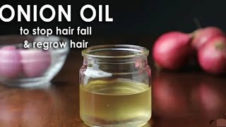 MAKE ONION HAIR OIL for fast hair growth and stop hair fall [upl. by Llednov719]