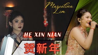 贺新年 He Xin Nian by Marcelina Lim  Chinese New Year Song 2024 LIVE PERFORMANCE [upl. by Aek]