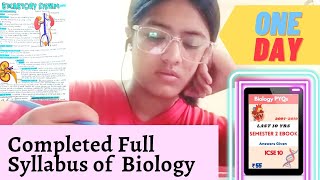 I Completed Biology Full Syllabus In One Day😱🤯ICSE 10 Semester2 [upl. by Merrili]