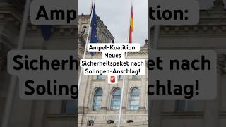 AmpelKoalition Neues Sicherheitspaket nach SolingenAnschlag 🚨 news deutschland politik [upl. by Kenna]