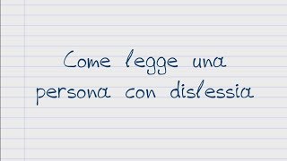 Le difficoltà che incontra nella lettura una persona con dislessia [upl. by Horner]