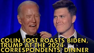 Colin Jost Roasts Biden And Trump At The 2024 White House Correspondents Dinner [upl. by Anaibaf]