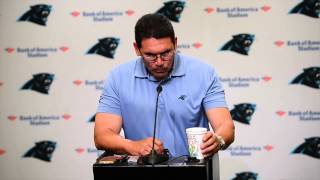 Coach Ron Rivera speaks about Cam Newton Jonathan Stewart and Edmund Kugbila [upl. by Beckman]