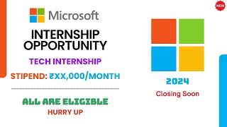 Microsoft Software Engineering Internship Overview 2024 Tips and Requirements 2024 [upl. by Ahsael]