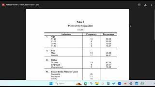 Common Errors in Assignment 3  Tables and Analyzed Data  Research 2 Thesis Writing [upl. by Ecnatsnok641]