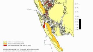 Tectonic Reconstruction of SW North America 2005 [upl. by Jojo]