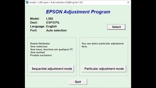 How to Reset Epson L365 with Resetter [upl. by Deny760]