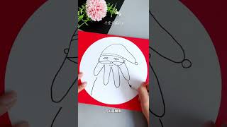 Palm painting Santa Claus will be easy to learn at a glance Simple and easytolearn Christmas [upl. by Lady]