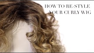 How to ReStyle Your Curly Wig  Hair Tutorial [upl. by Roshelle]