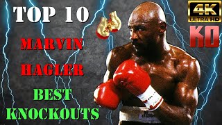 TOP 10 Marvin Hagler BEST KNOCKOUTS  RIP TRIBUTE  4K Ultra HD [upl. by Lud]