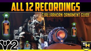 Destiny 2  All 12 Wilhelm7 Dungeon Recordings Locations Walkthrough Gjallarhorn Ornament amp Title [upl. by Machutte]