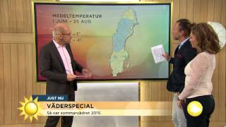 Väderspecial  så var sommaren 2015  Nyhetsmorgon TV4 [upl. by Daas804]