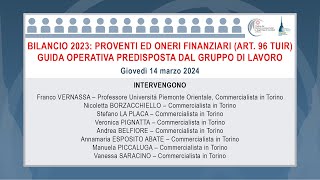 Bilancio 2023 proventi ed oneri finanziari art 96 TUIR [upl. by Manoff]