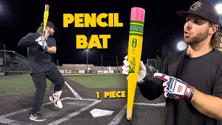 Hitting with the VICTUS PENCIL 1piece  BBCOR Baseball Bat Review [upl. by Yrad]