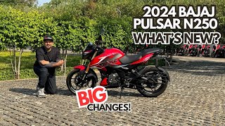 2024 Bajaj Pulsar N 250 walkaround  new features specs and changes detailed [upl. by Eceertal]