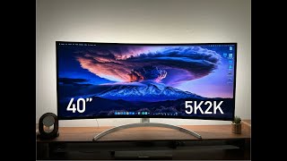 LG 40wp95cw 40quot 5k2k unboxingsetup [upl. by Beniamino173]