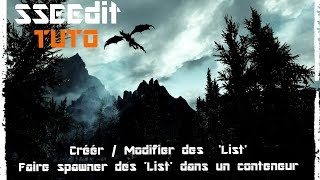 Skyrim SE FR  SSEEdit  TUTO  Créér  Modifier  Spawner des List dans Skyrim [upl. by Litta]