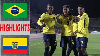 Ecuador vs Brazil Highlights  CONMEBOL SUB17 2023 Final Group  4172023 [upl. by Mateya]