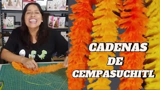 Cadenas de Cempasúchil con papel crepe [upl. by Lyndes]