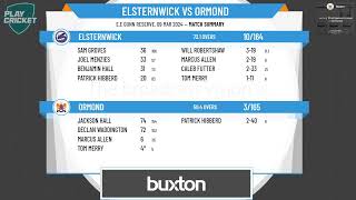 Victorian SubDistrict CA  South East 2nd XI  Semi Final  Elsternwick v Ormond  Day 2 [upl. by Romola]